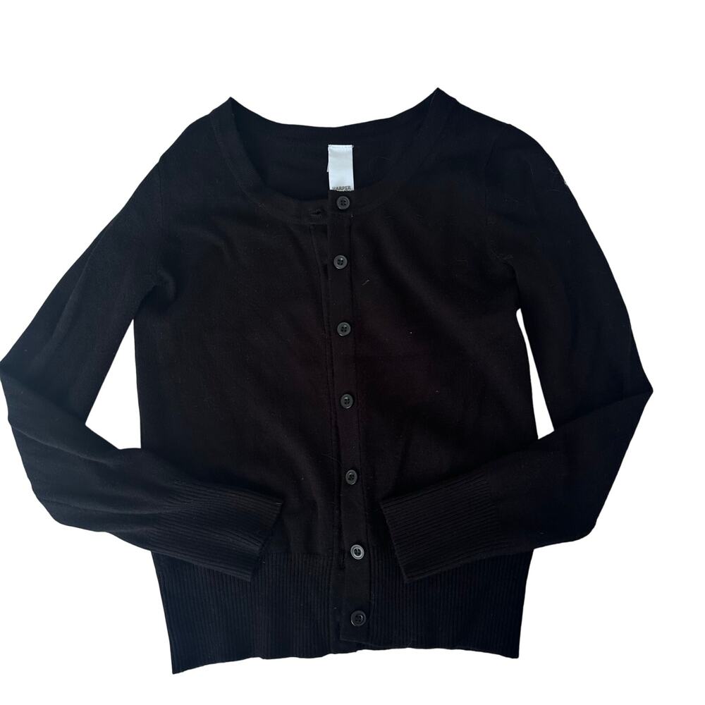 Harper Canyon Black Cardigan Sweater - Size Small 7/8